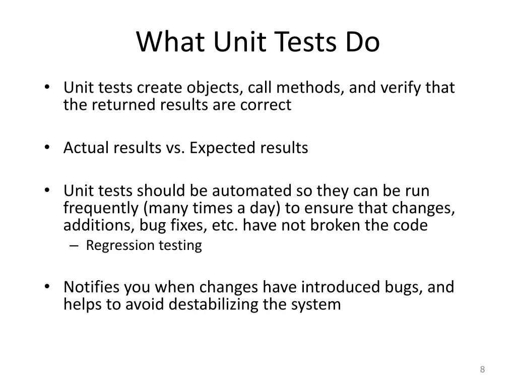what unit tests do