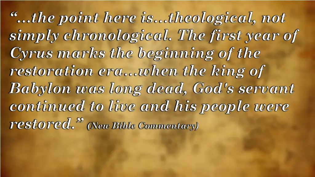 the point here is theological not simply