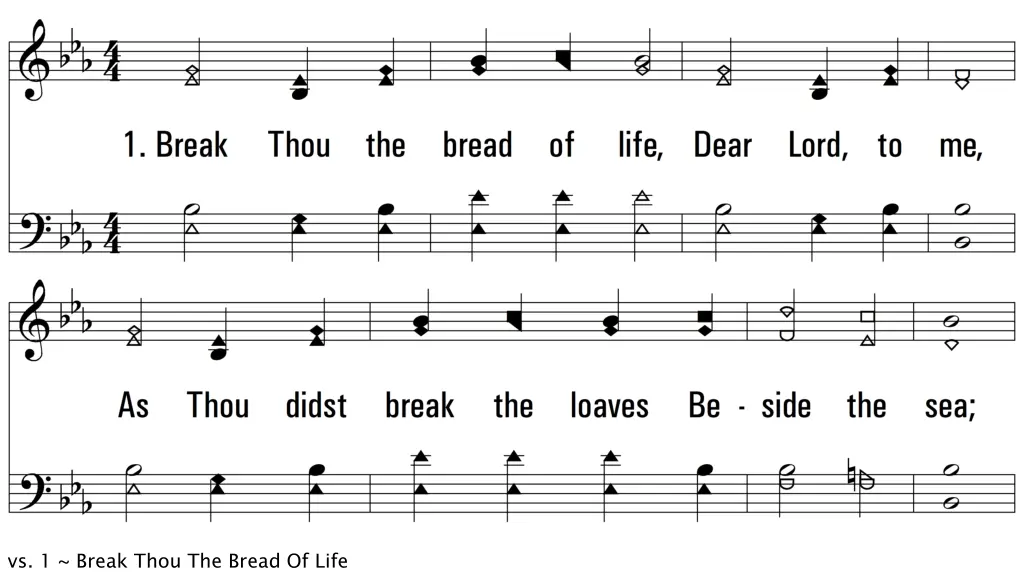 vs 1 break thou the bread of life