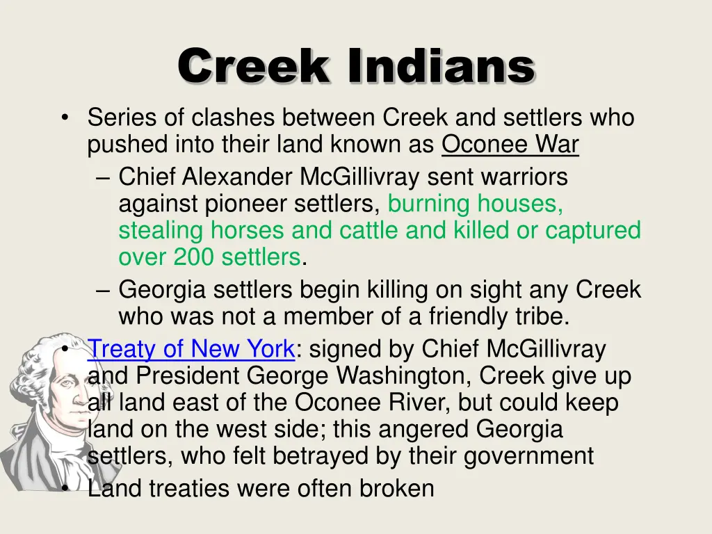creek indians series of clashes between creek