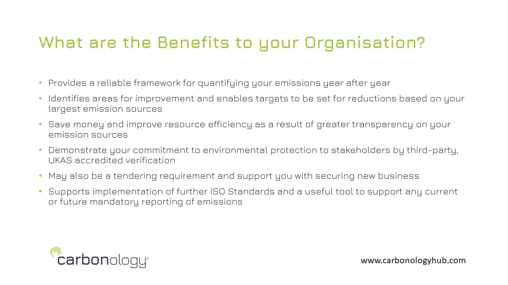 what are the benefits to your organisation