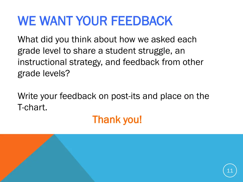 we want your feedback we want your feedback