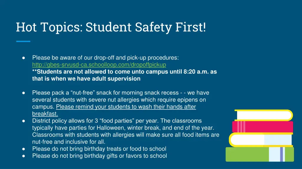 hot topics student safety first