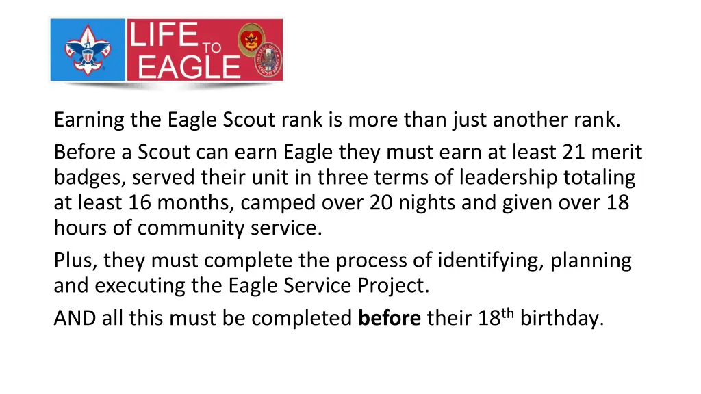 earning the eagle scout rank is more than just