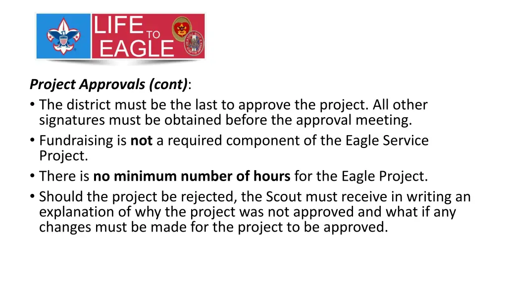 project approvals cont the district must