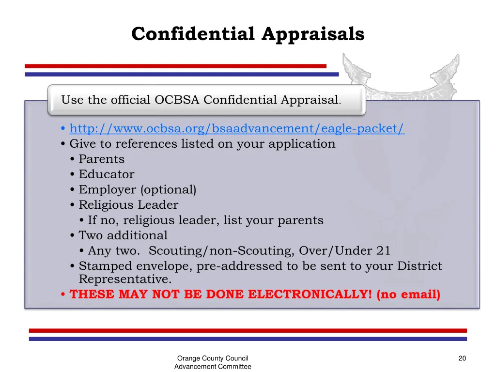 confidential appraisals