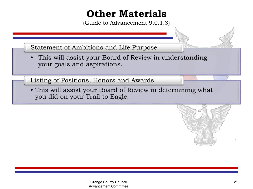 other materials guide to advancement 9 0 1 3