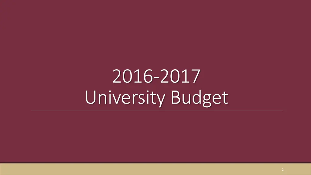 2016 2017 university budget