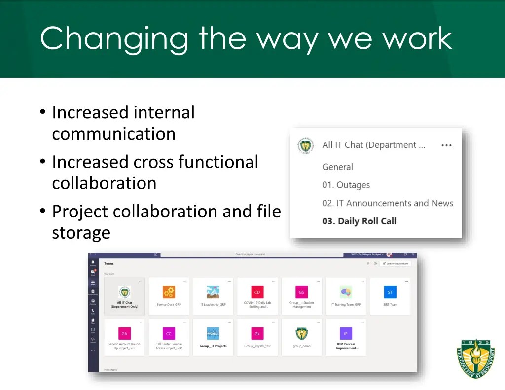 changing the way we work