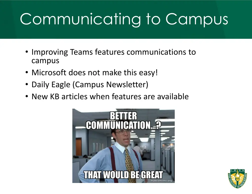 communicating to campus