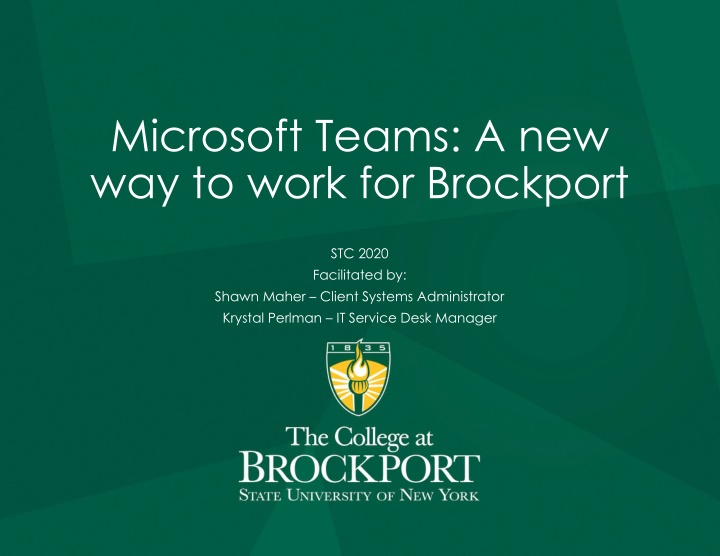microsoft teams a new way to work for brockport