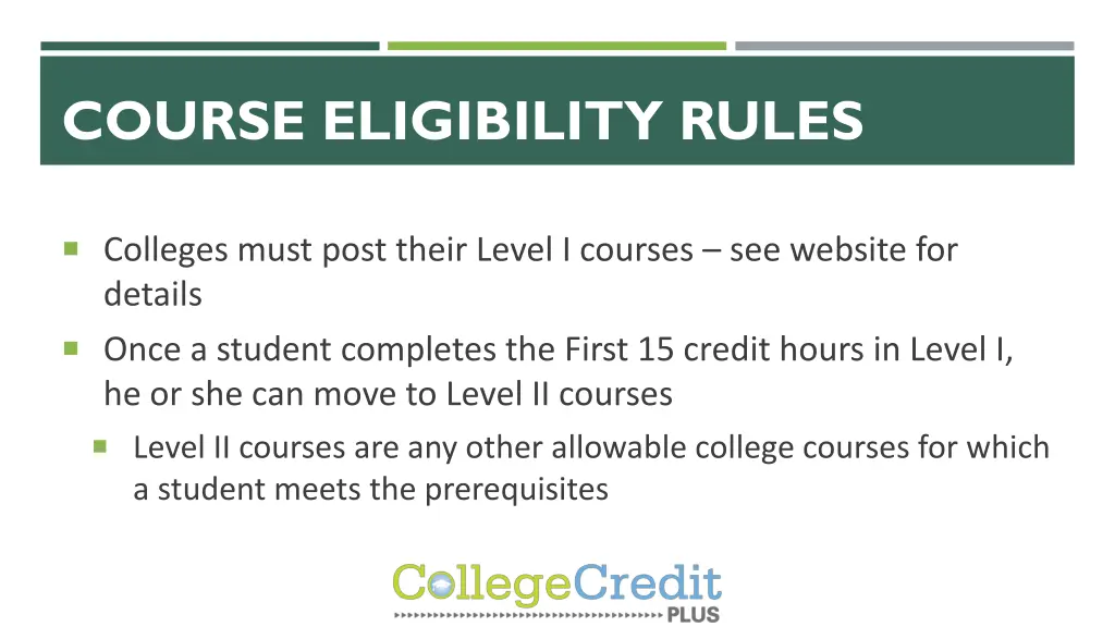 course eligibility rules 1