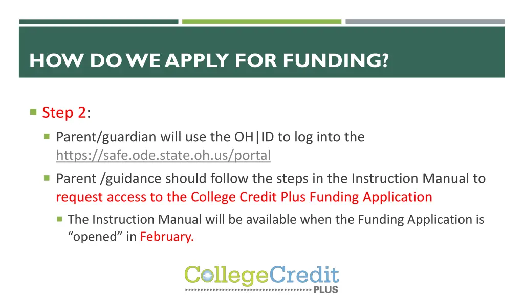how do we apply for funding 1