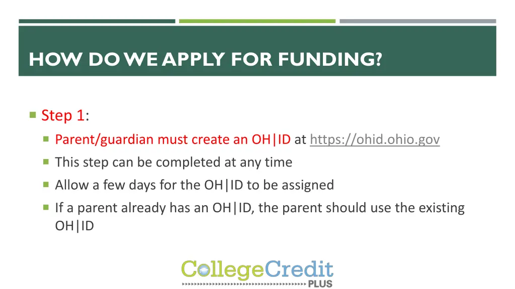 how do we apply for funding