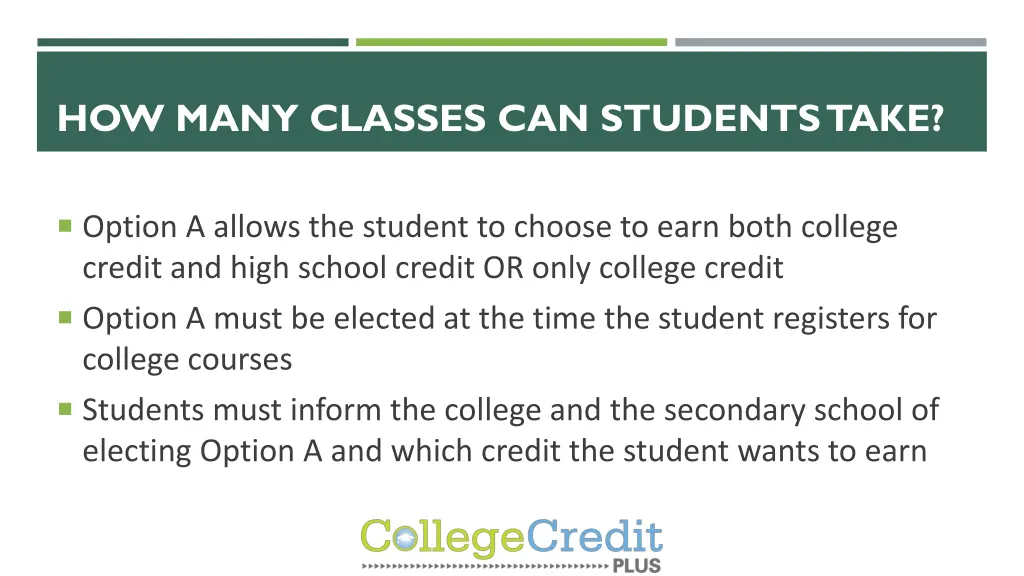 how many classes can students take 5