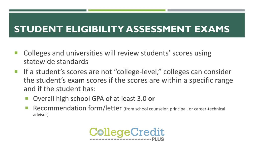 student eligibility assessment exams 1