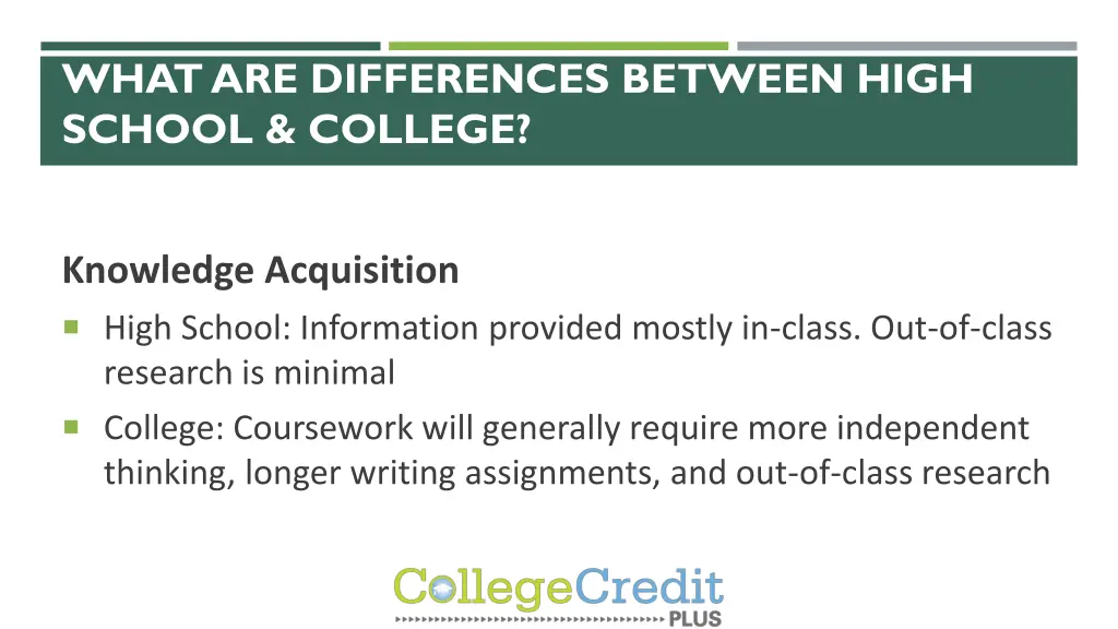 what are differences between high school college 2