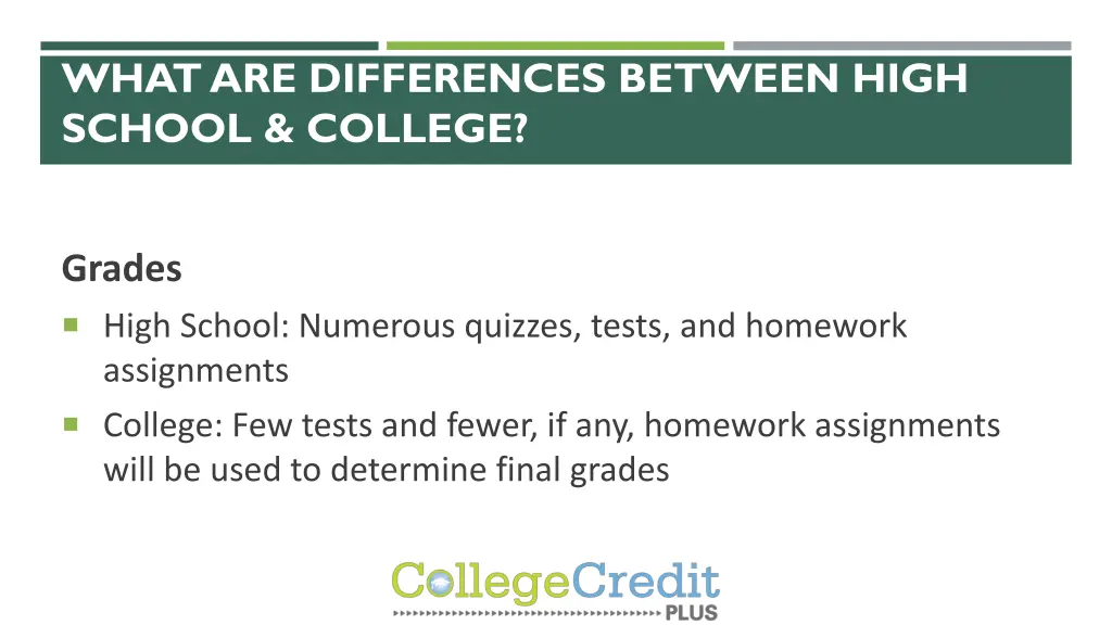 what are differences between high school college 3
