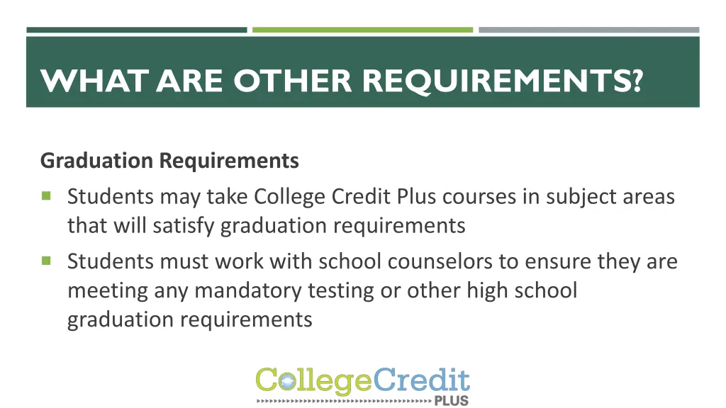what are other requirements 3