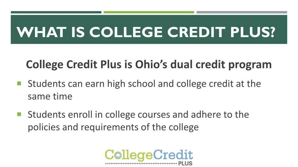 what is college credit plus