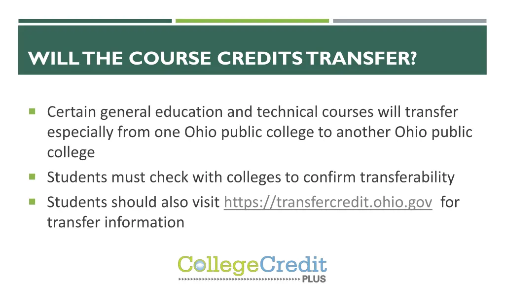 will the course credits transfer