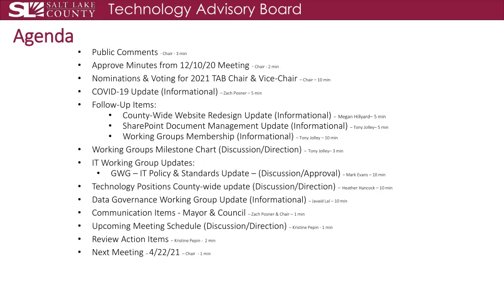 technology advisory board technology advisory