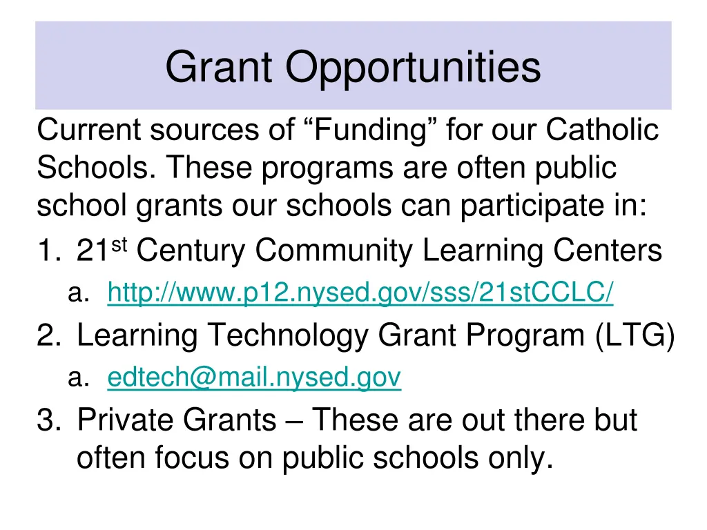 grant opportunities