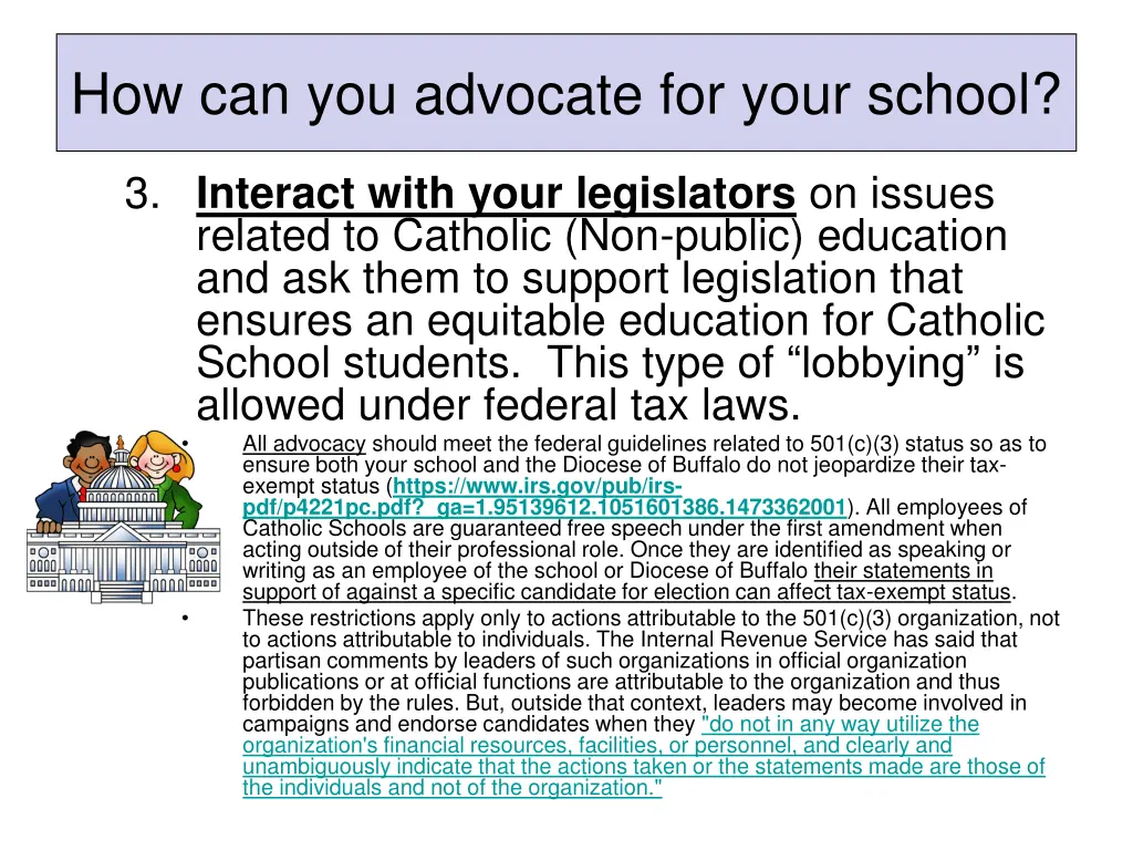 how can you advocate for your school 1