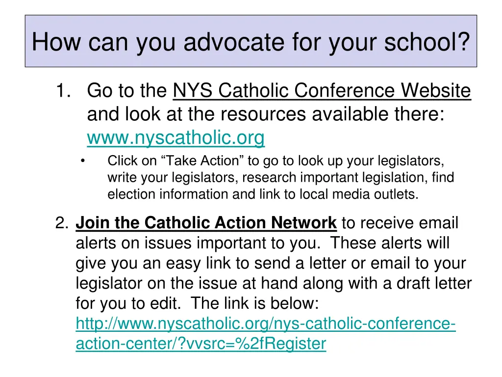how can you advocate for your school