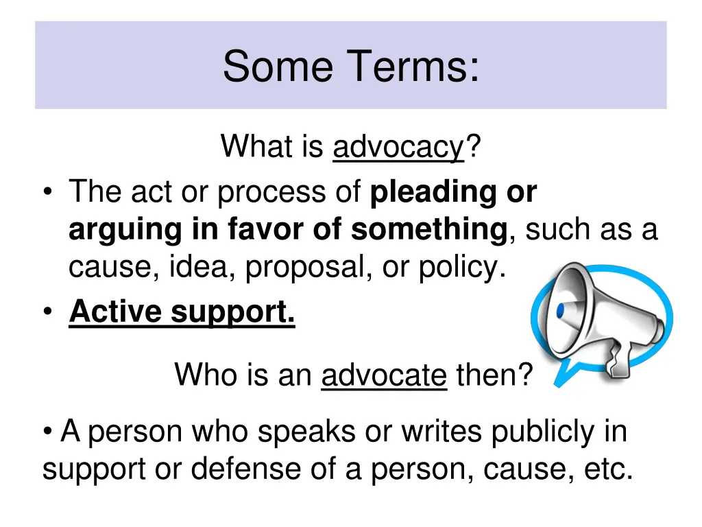 some terms