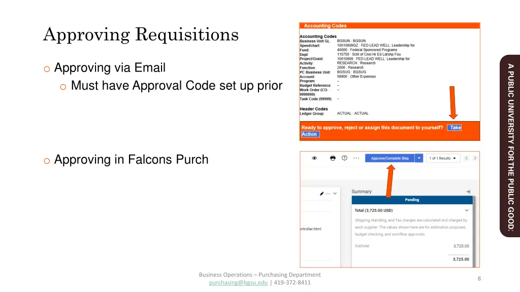 approving requisitions