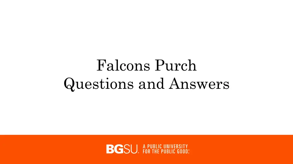 falcons purch questions and answers