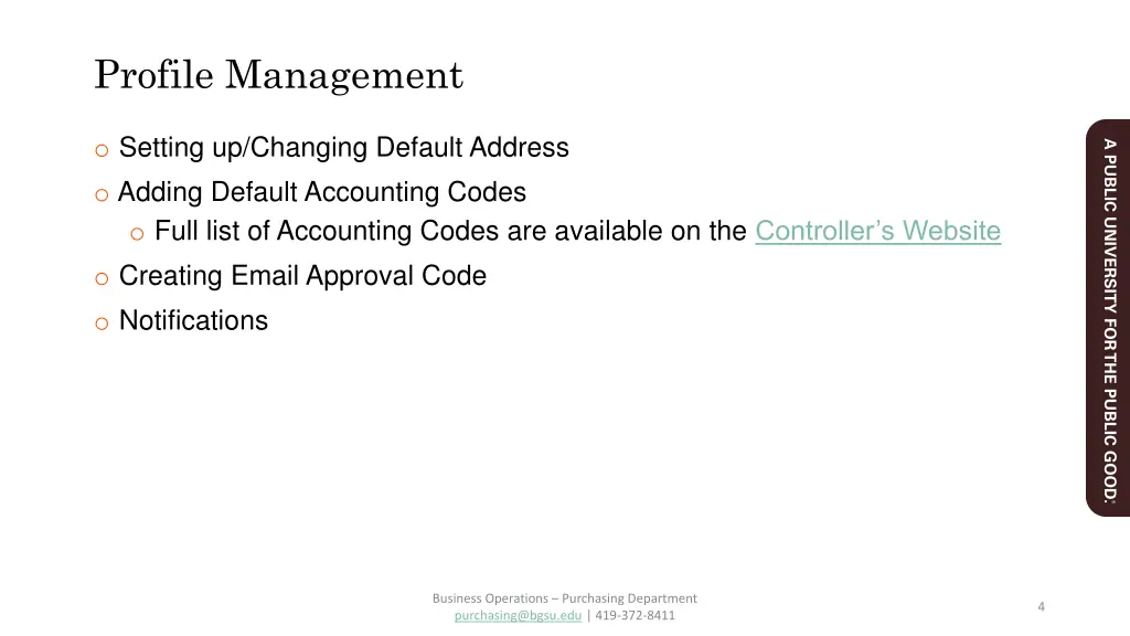 profile management