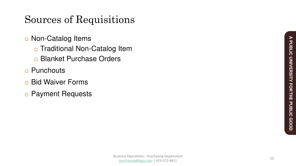 sources of requisitions