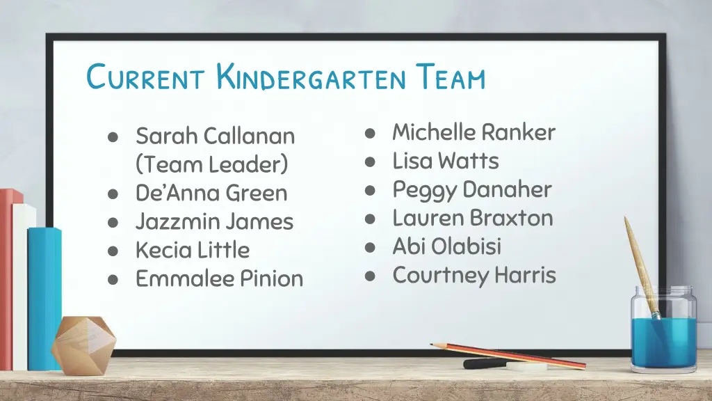 current kindergarten team