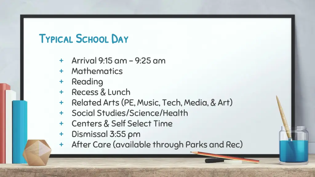 typical school day typical school day