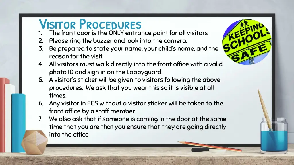 visitor procedures visitor procedures 1 the front