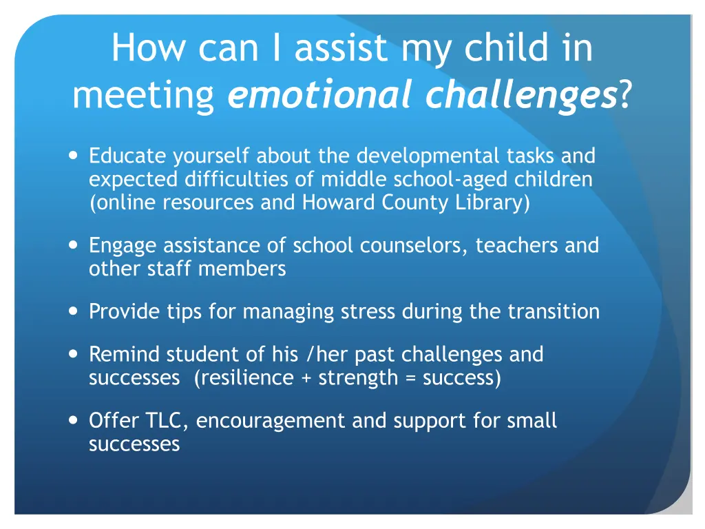 how can i assist my child in meeting emotional