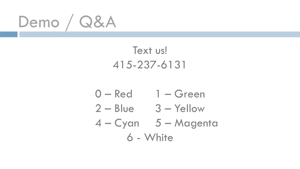 demo q a