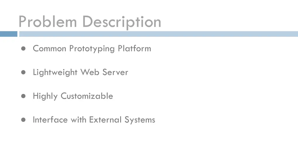 problem description