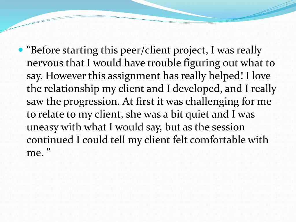 before starting this peer client project