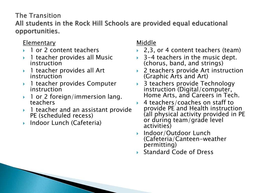 elementary 1 or 2 content teachers 1 teacher