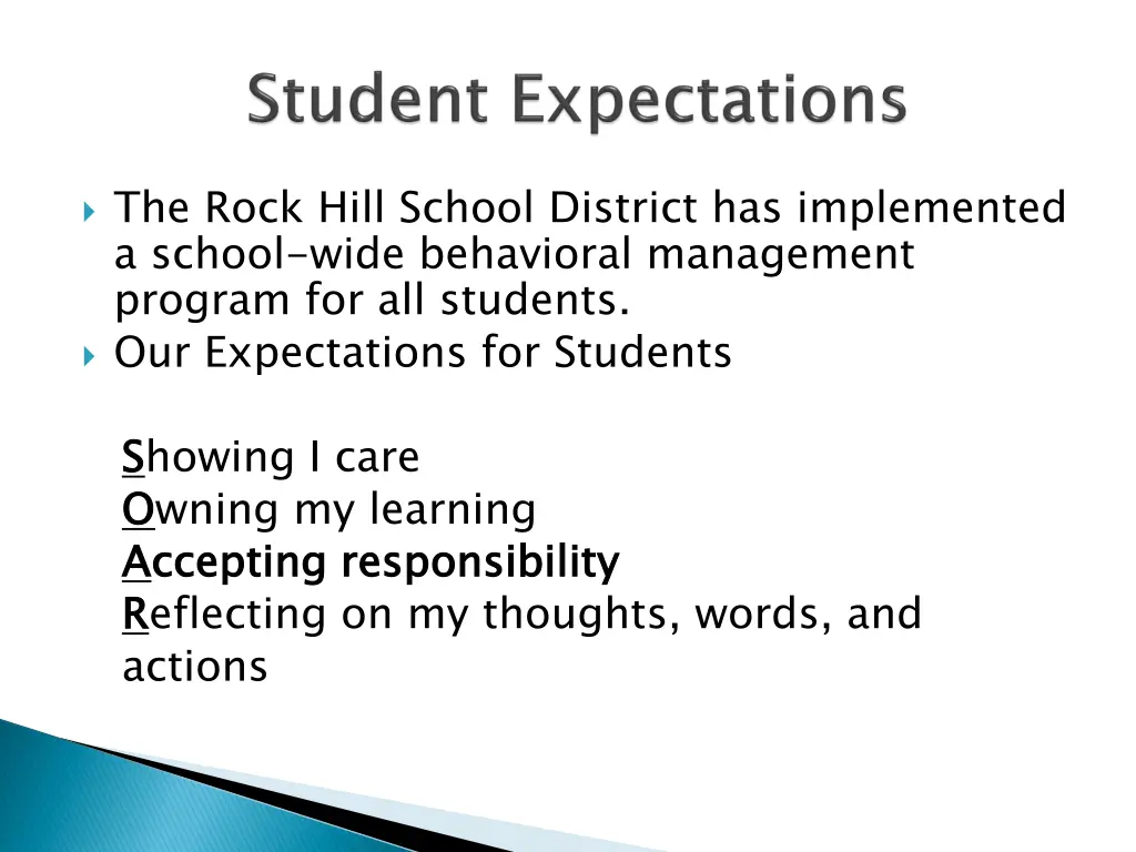 the rock hill school district has implemented