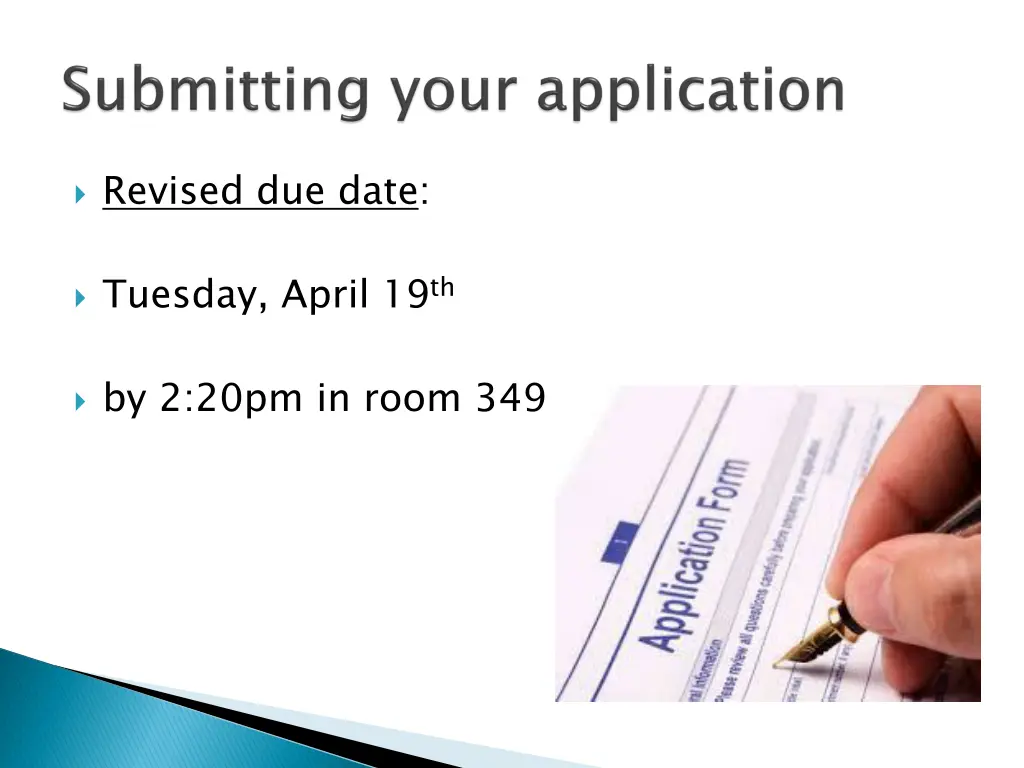 revised due date