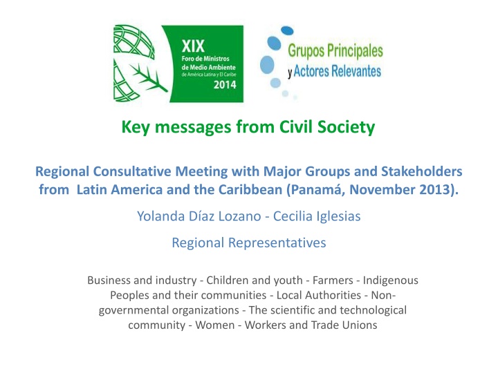 key messages from civil society