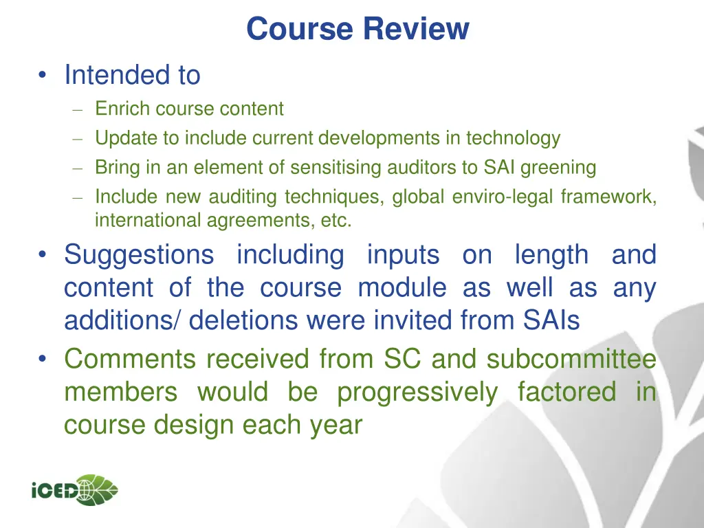 course review