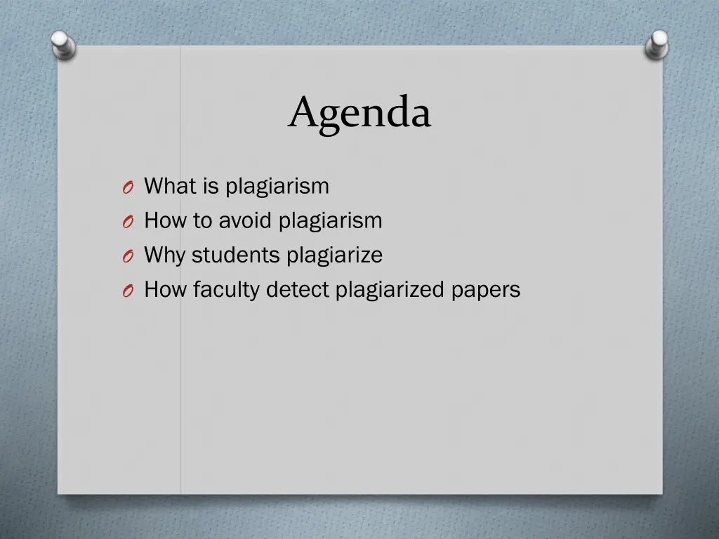 agenda