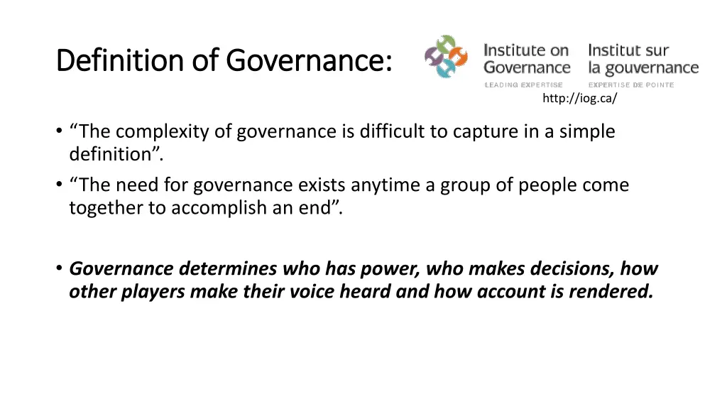 definition of governance definition of governance
