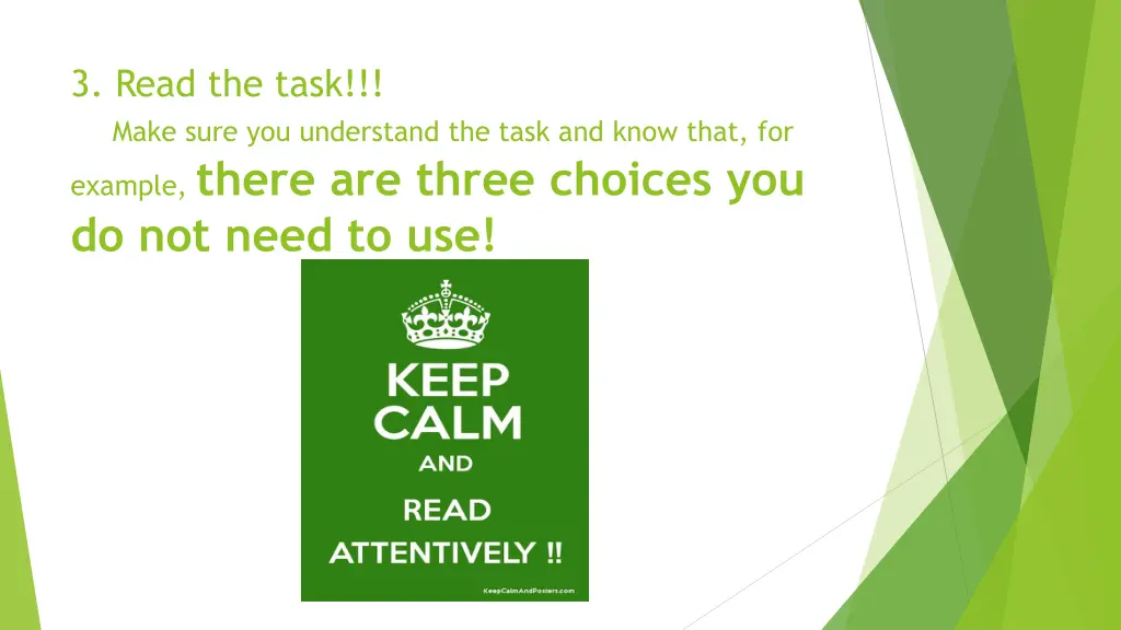 3 read the task make sure you understand the task