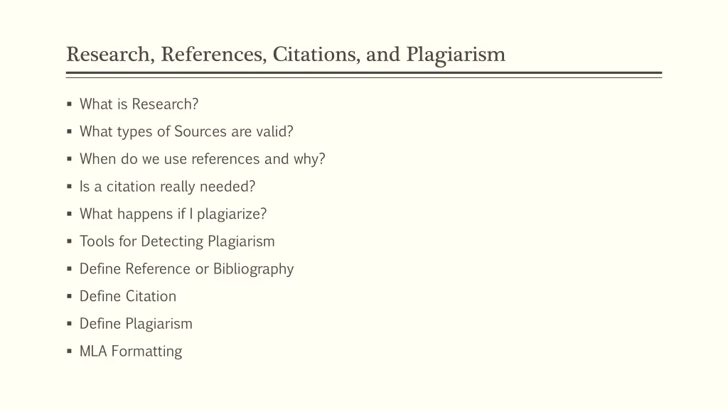 research references citations and plagiarism